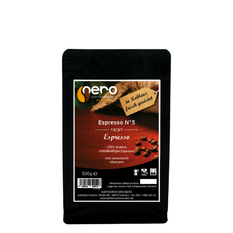 Nero Espresso No5 500g Genussformat Genuss Shop