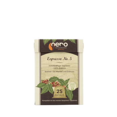 Nero Espresso No5 Kapseln 25 Genussformat Genuss Shop